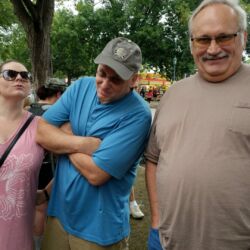 Obviously only one of us needed to stand in line for the cookies so behold! My body guards :D