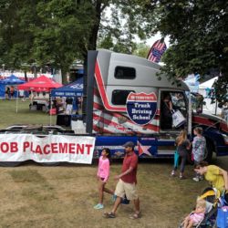 You could legit climb up in this cab and talk to the truck driver.  I suppose it's kind of like an interview or an almost job shadowing opportunity?  Hmmm