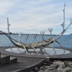 Reykjavik viking ship sculpture
